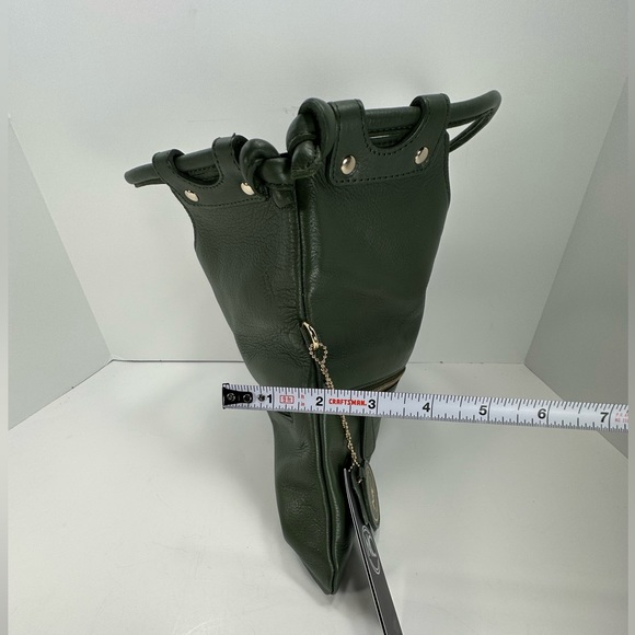 NWT - Madi Claire Flap Over Leather Satchel Handbag - Verona - Olive - Picture 10 of 14